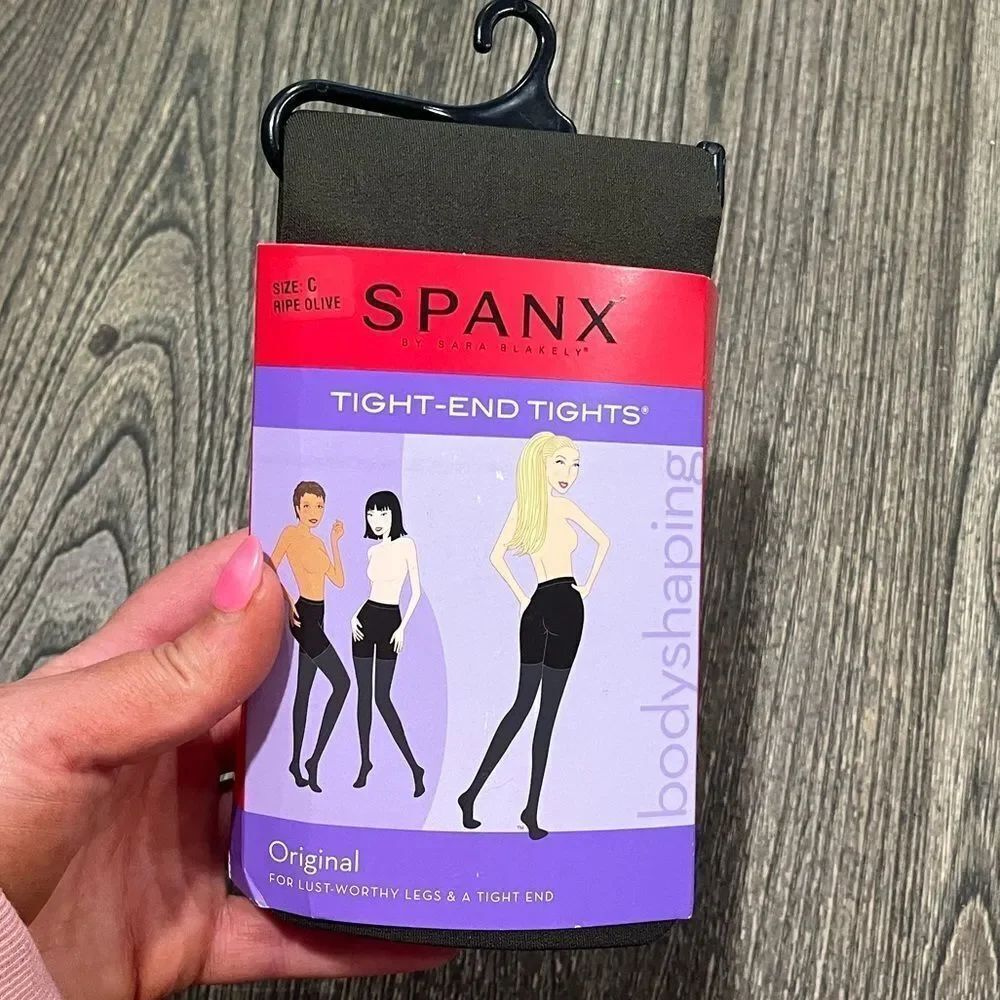 NWT Spanx Shaping Body Tight-End Tights Medium Compression Ripe Olive Size C